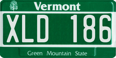 VT license plate XLD186