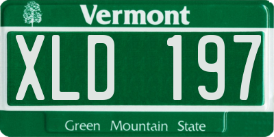 VT license plate XLD197