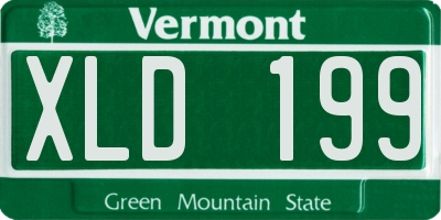 VT license plate XLD199