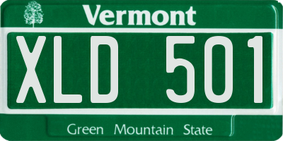 VT license plate XLD501