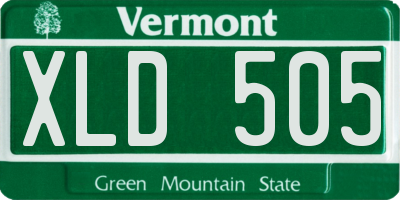 VT license plate XLD505