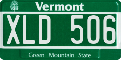 VT license plate XLD506