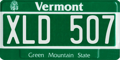 VT license plate XLD507