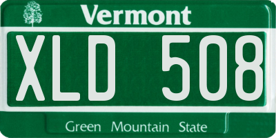 VT license plate XLD508