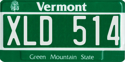 VT license plate XLD514