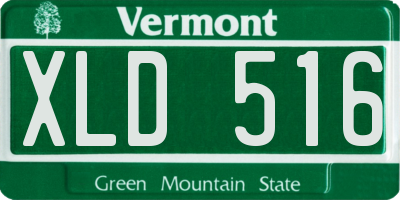 VT license plate XLD516