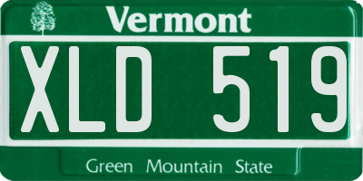 VT license plate XLD519