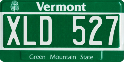 VT license plate XLD527