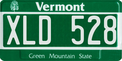 VT license plate XLD528