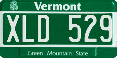 VT license plate XLD529