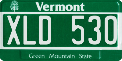 VT license plate XLD530