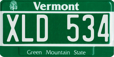 VT license plate XLD534