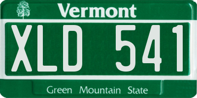 VT license plate XLD541