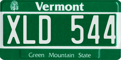 VT license plate XLD544