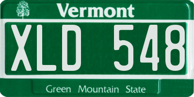 VT license plate XLD548