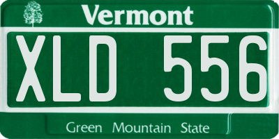 VT license plate XLD556