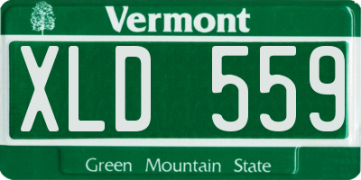 VT license plate XLD559