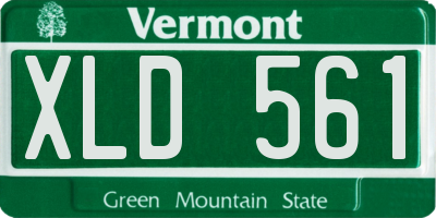 VT license plate XLD561