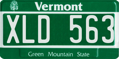 VT license plate XLD563