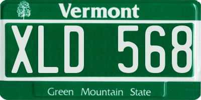 VT license plate XLD568