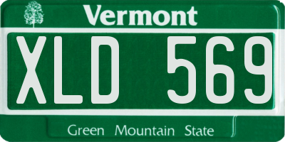 VT license plate XLD569