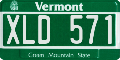 VT license plate XLD571