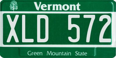 VT license plate XLD572