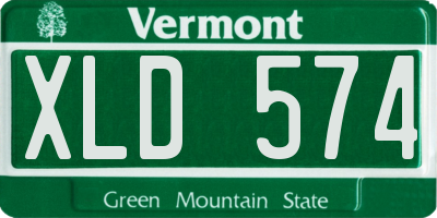 VT license plate XLD574