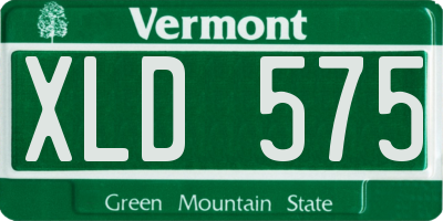 VT license plate XLD575