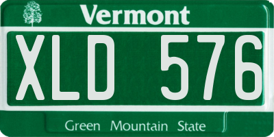 VT license plate XLD576