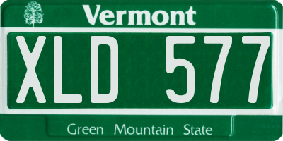 VT license plate XLD577