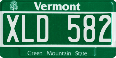 VT license plate XLD582