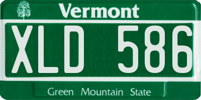VT license plate XLD586