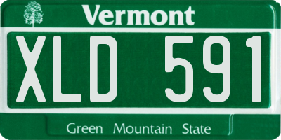 VT license plate XLD591