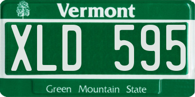 VT license plate XLD595