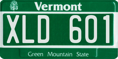 VT license plate XLD601