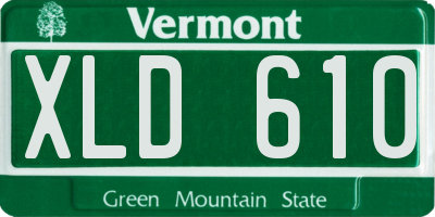 VT license plate XLD610