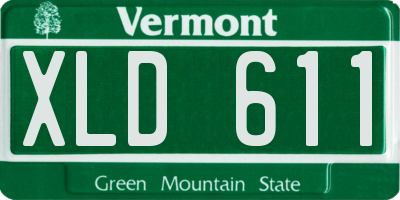 VT license plate XLD611