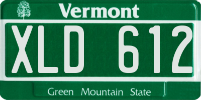 VT license plate XLD612