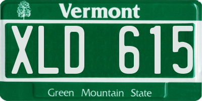 VT license plate XLD615
