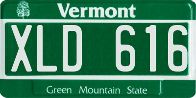 VT license plate XLD616