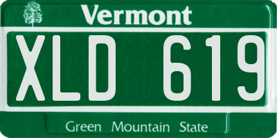 VT license plate XLD619