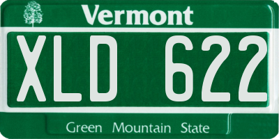 VT license plate XLD622