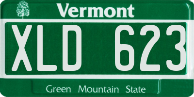 VT license plate XLD623