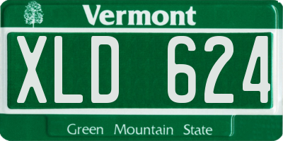 VT license plate XLD624