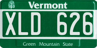 VT license plate XLD626