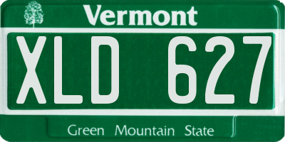 VT license plate XLD627