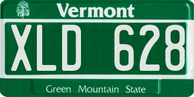 VT license plate XLD628