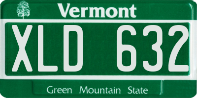 VT license plate XLD632