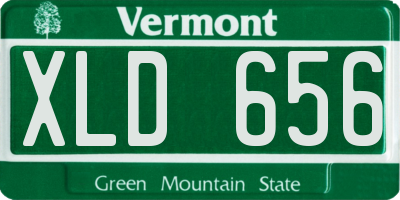 VT license plate XLD656